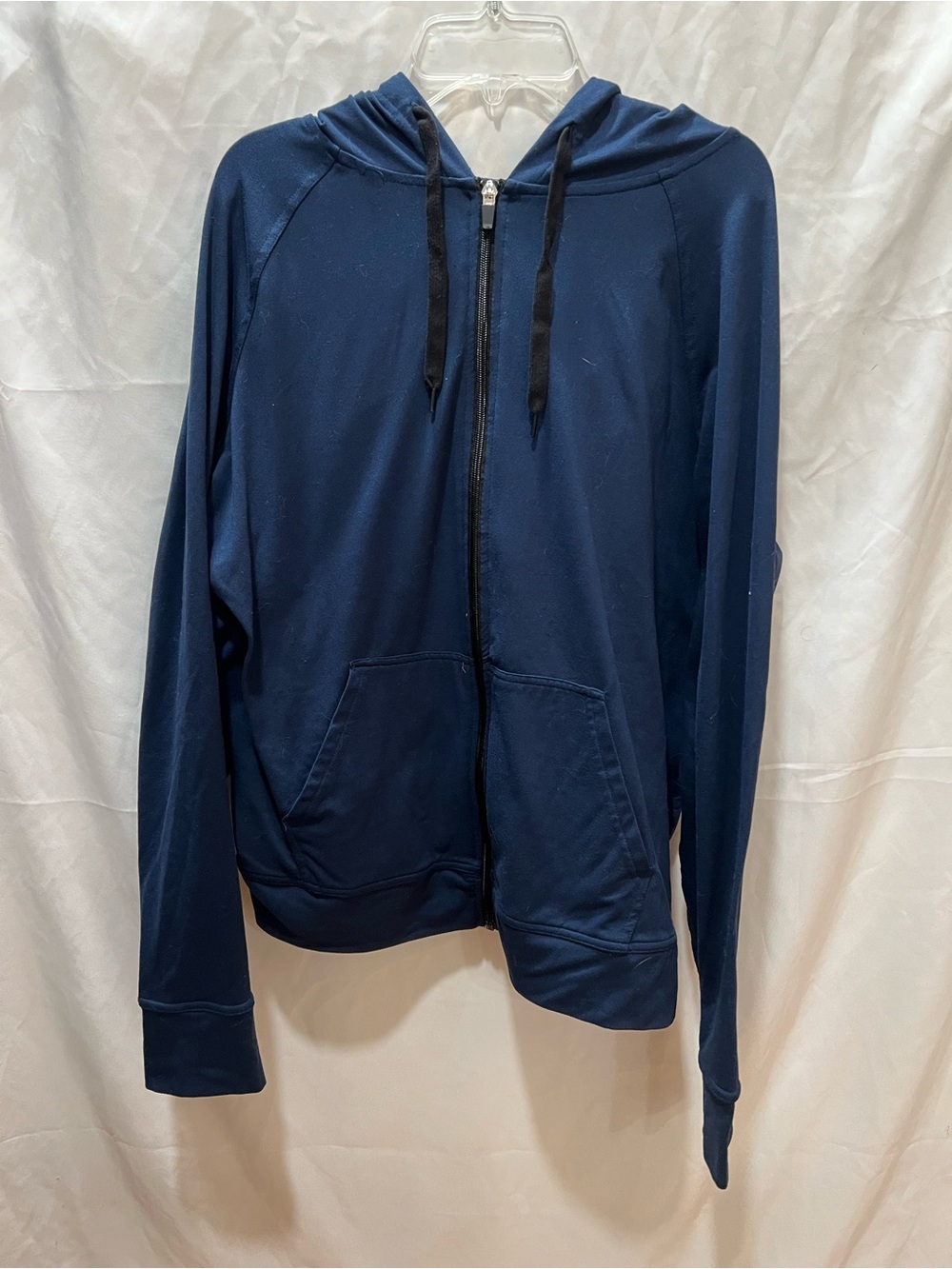 Athletic Works Navy Full-Zip Hooded Sweater